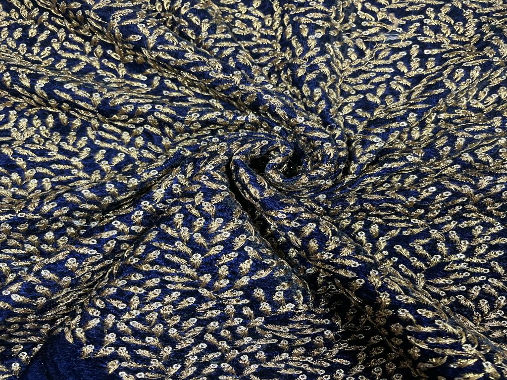 Embroidered Velvet Fabric