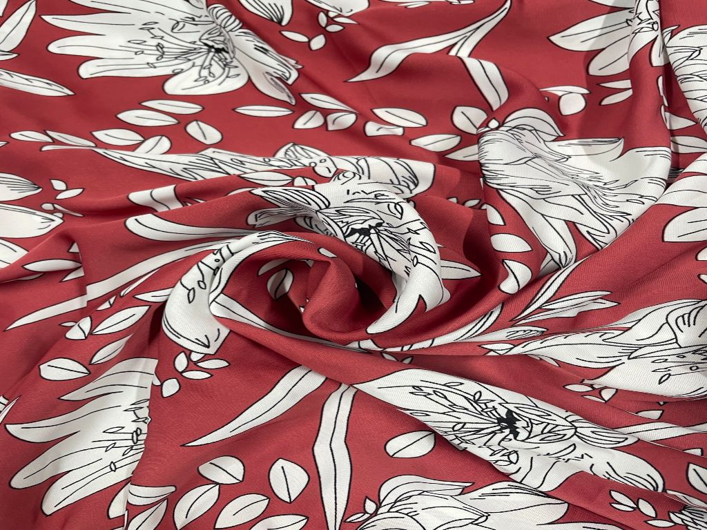 White Floral Fabrics