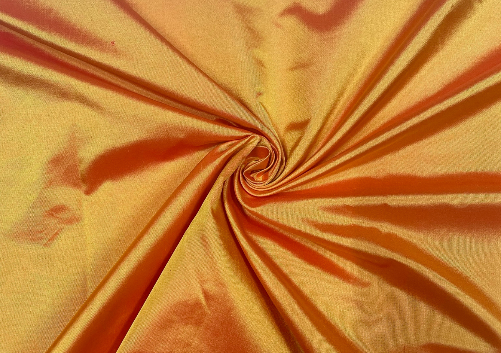 Mustard Plain Pure Satin Silk Fabric - Kapda Shop