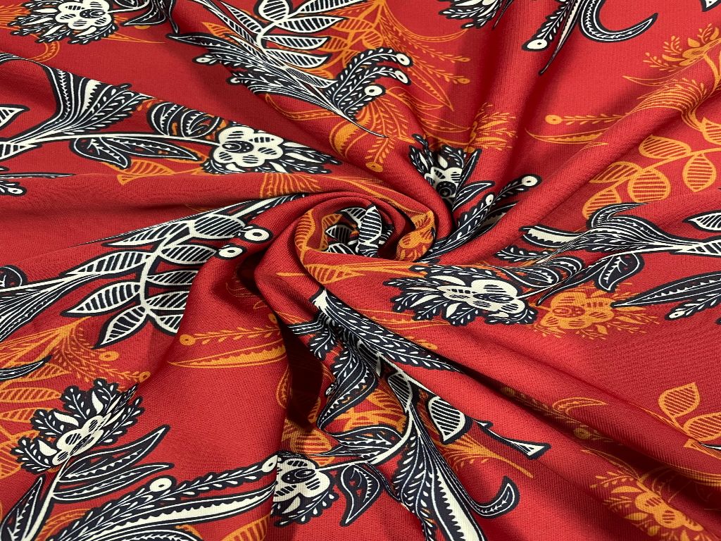 Printed Crepe Fabric
