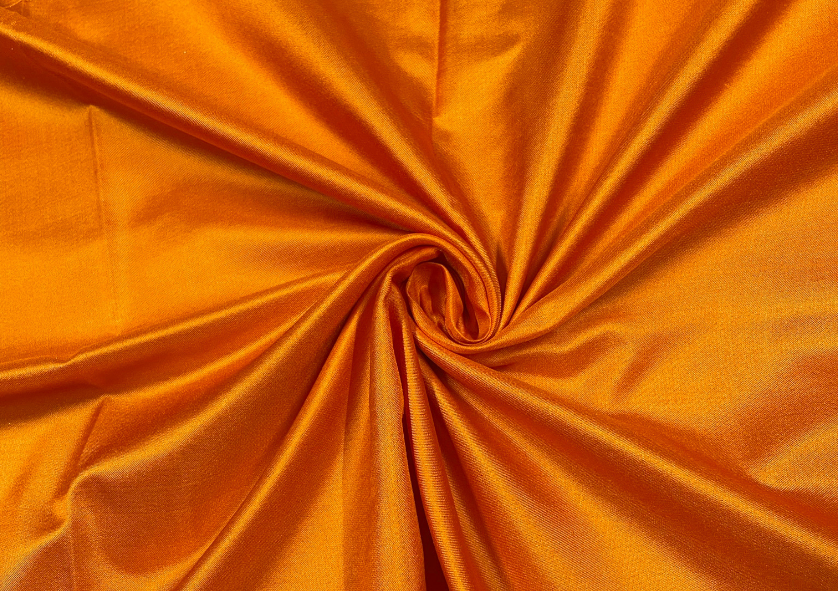 Orange Plain Pure Satin Silk Fabric - Kapda Shop