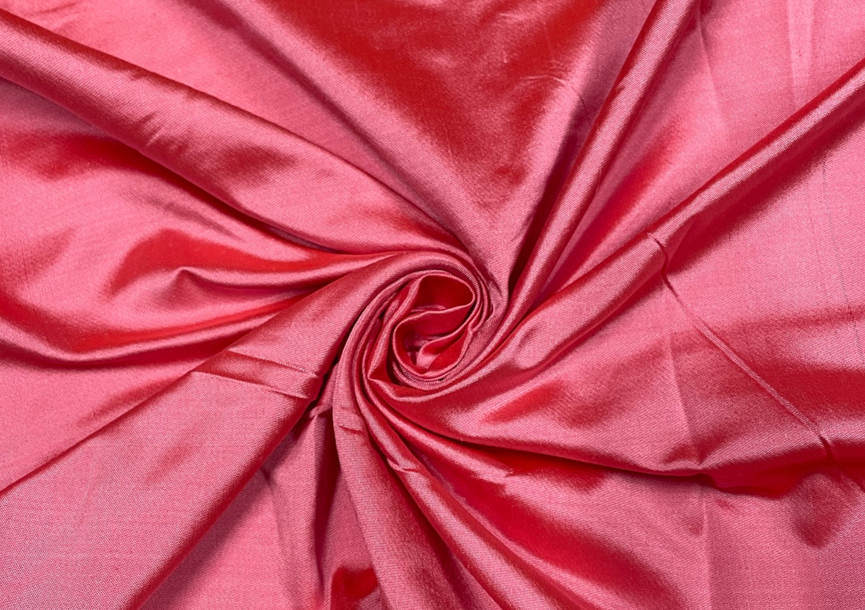 Rose Pink Plain Two Tone Pure Satin Silk Fabric - Kapda Shop