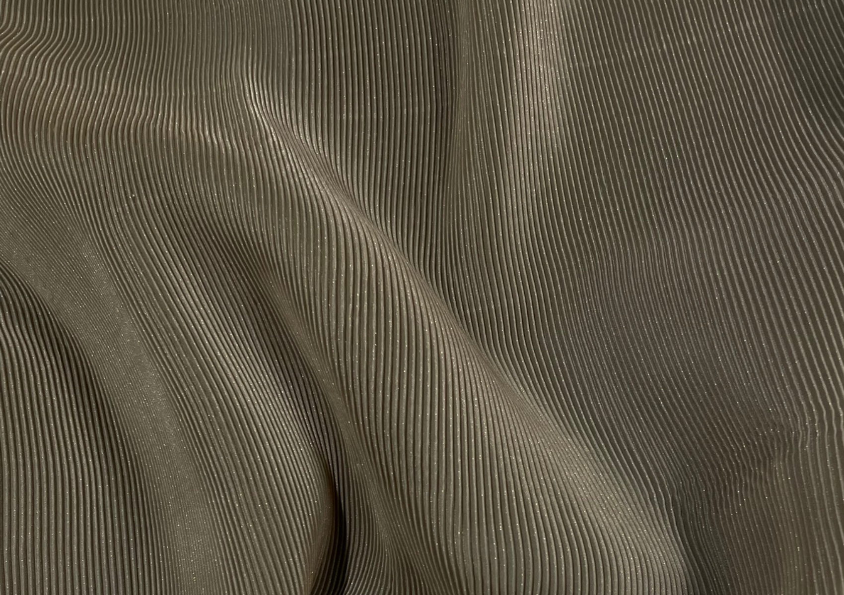 Pleated Shimmer Organza Olive Green Kapdashop