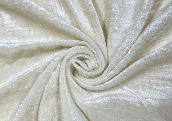 White Velvet Dyeable Shimmer Fabric