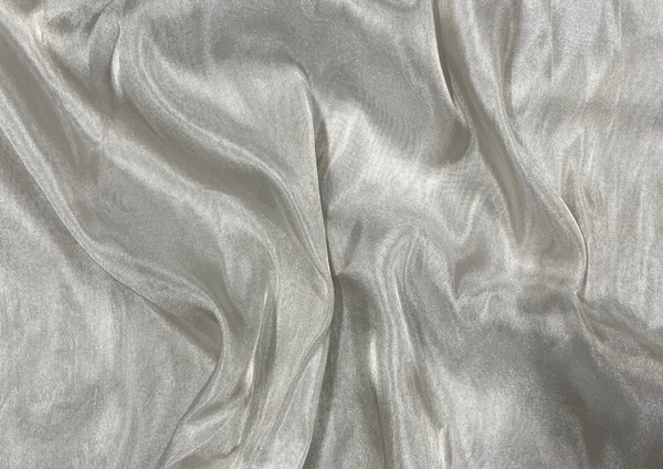 Silver Plain Pure Upada Tissue Organza Fabric