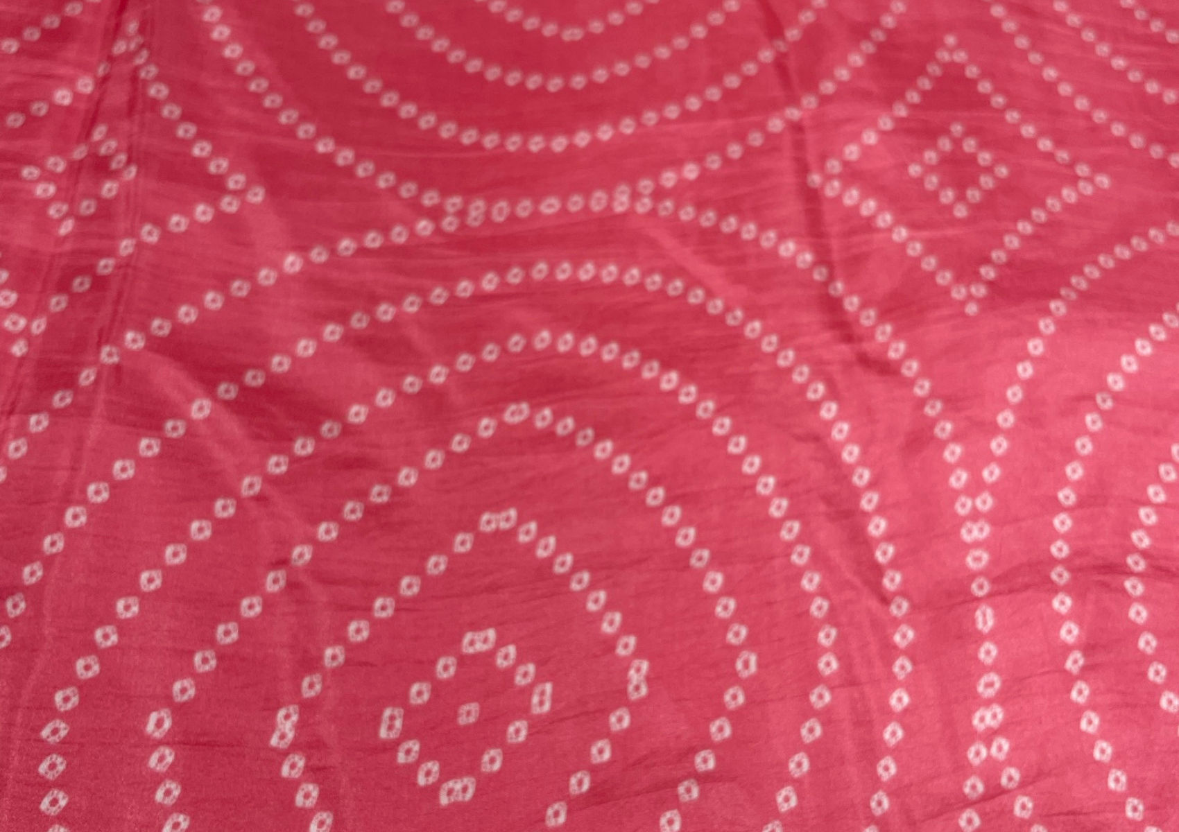 Pink Geometric Printed Habutai Silk Fabric - Kapda Shop