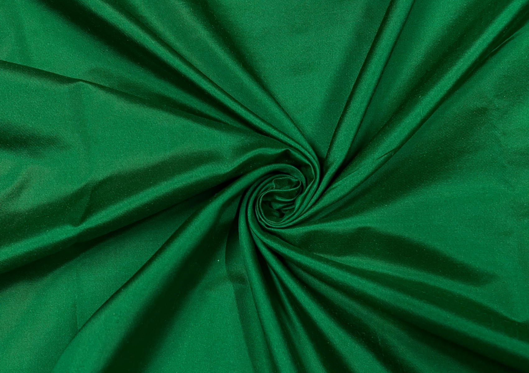 Dark Green Plain Pure Satin Silk Fabric - Kapda Shop