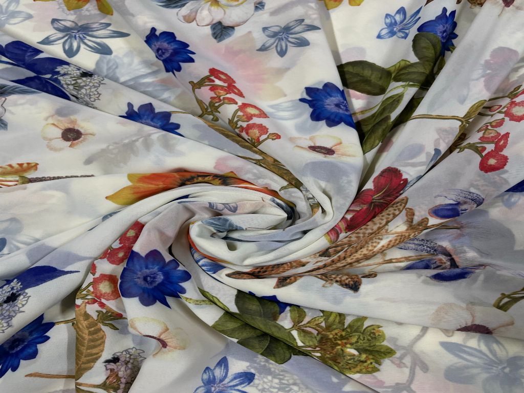 Multicolor Floral Imported Georgette Fabric - Kapda Shop