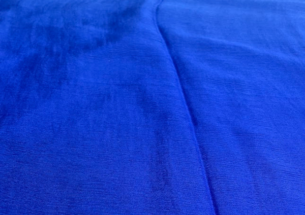 Blue Plain Ombre Pure Chiffon Fabric
