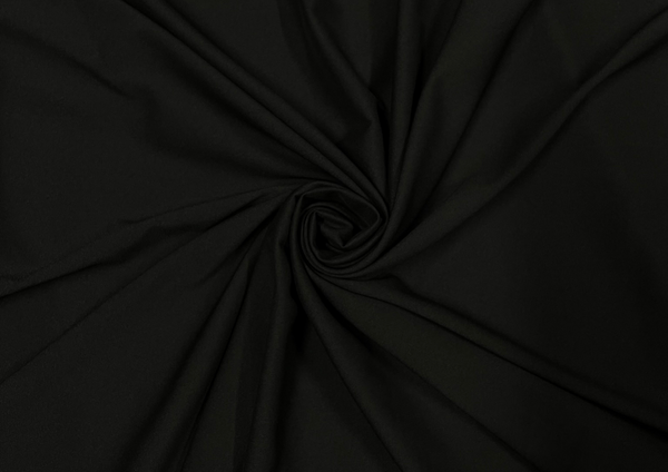 Black Plain Moss Crepe Fabric