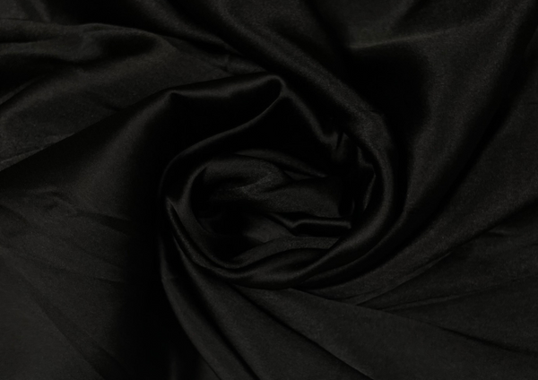 Black Poly Satin Fabric