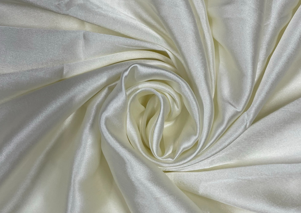 Off White Poly Satin Fabric