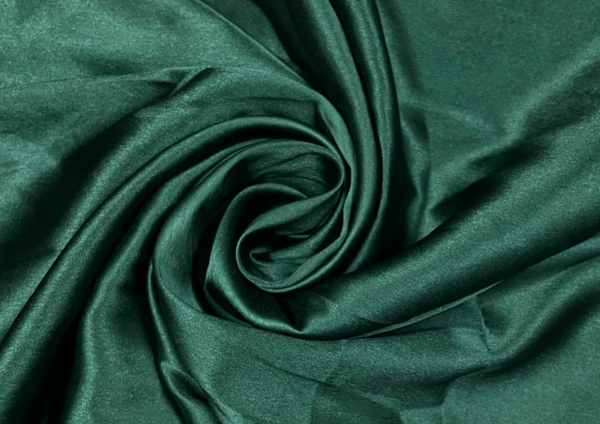 Bottle Green Poly Satin Fabric
