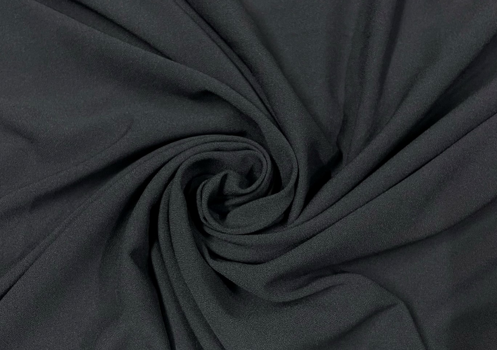 Dark Grey Plain Moss Crepe Fabric - Kapda Shop