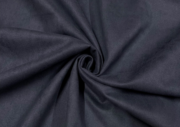 Dark Gray Plain Suede Fabric
