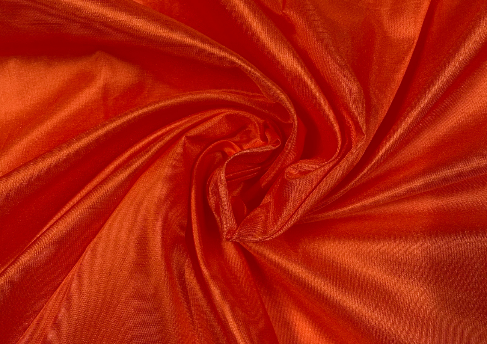 Orange Plain Pure Silk Fabric - Kapda Shop