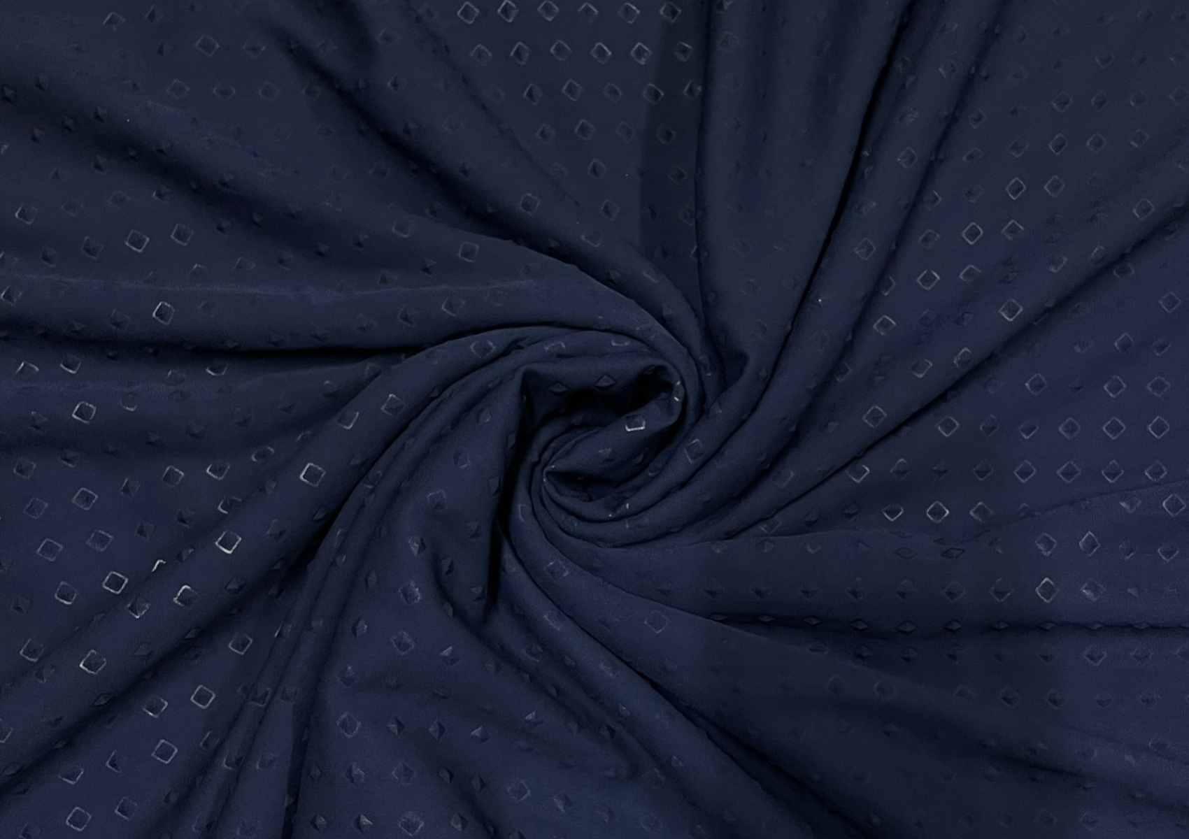 Navy Blue Abstract Georgette Fabric - Kapda Shop