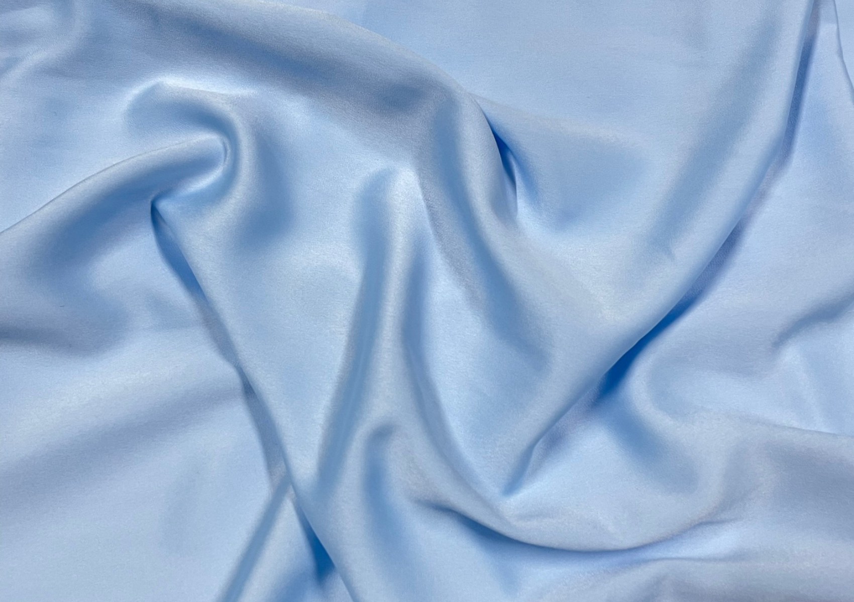 Sky Blue Plain Milano Satin Fabric KTEX
