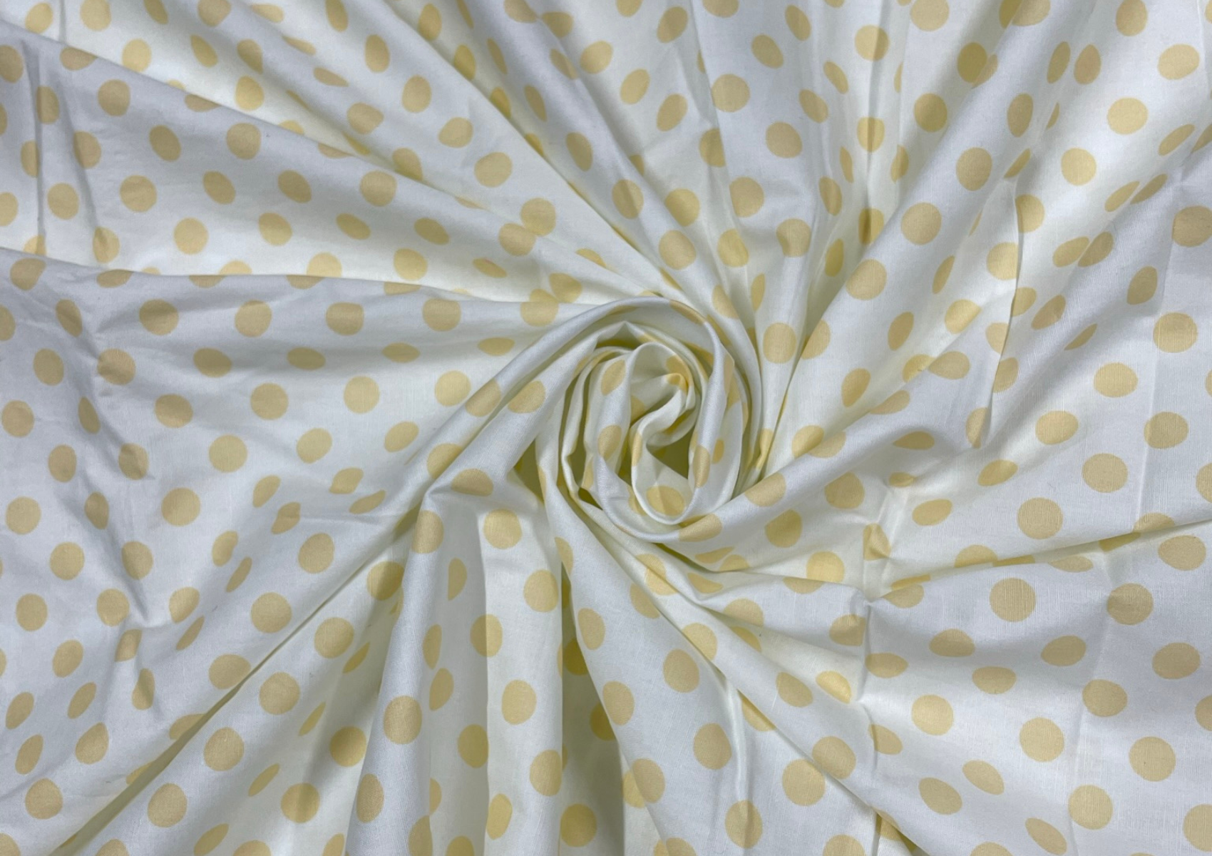 Yellow Polka Dots Japanese Cotton Print Fabric - Kapda Shop