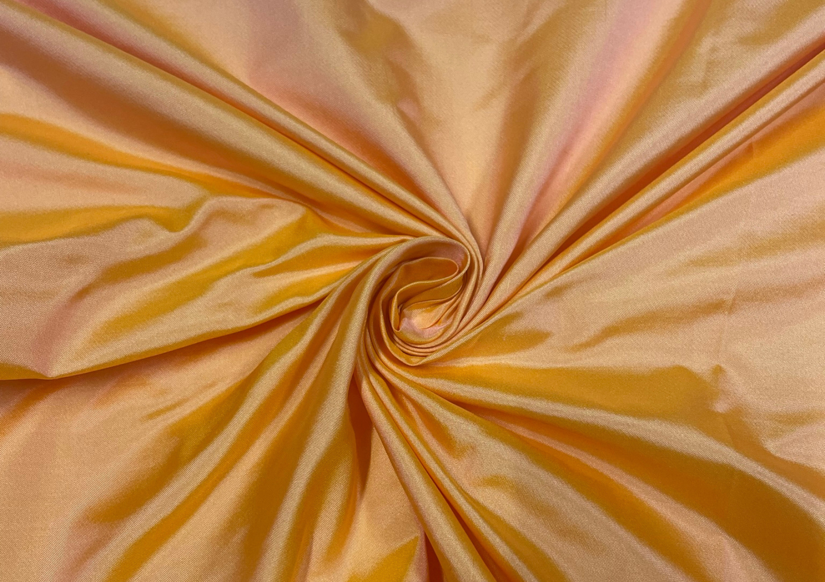 Yellow Plain Two Tone Pure Satin Silk Fabric - Kapda Shop
