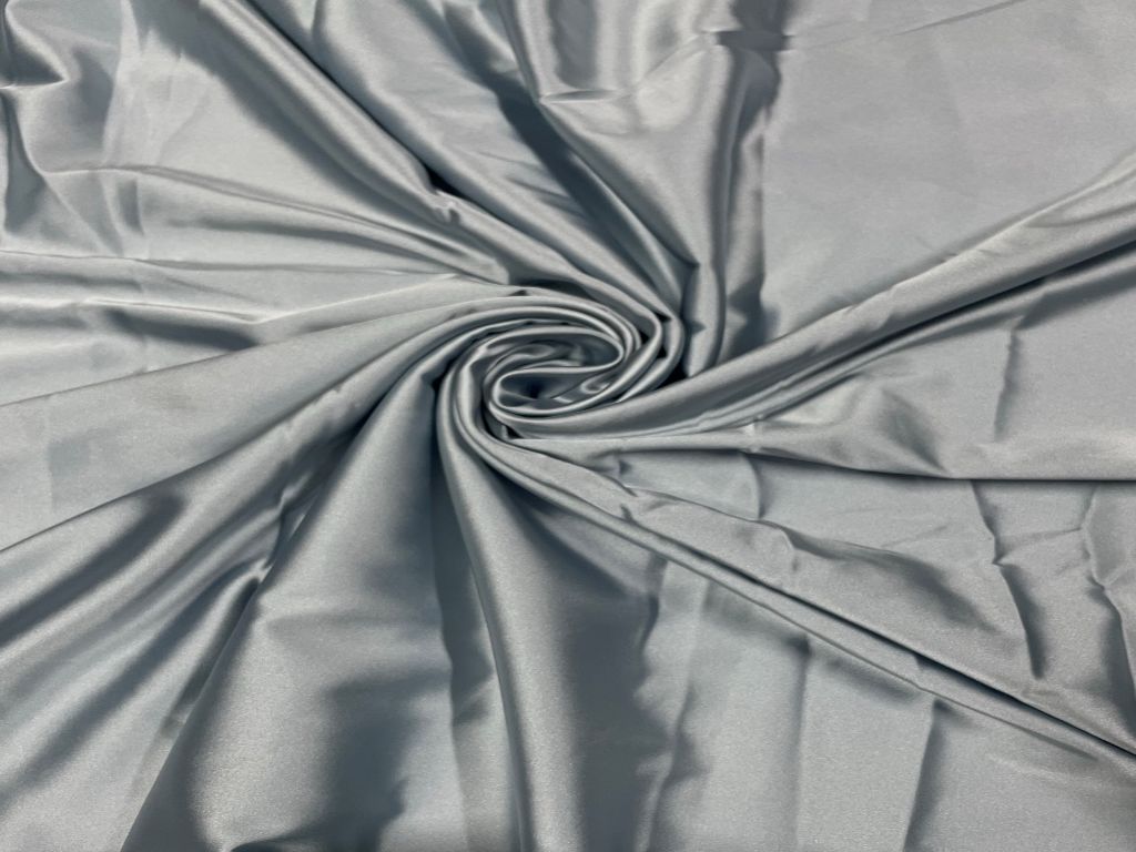 Silver Heavy Satin Lycra Fabric - Kapda Shop