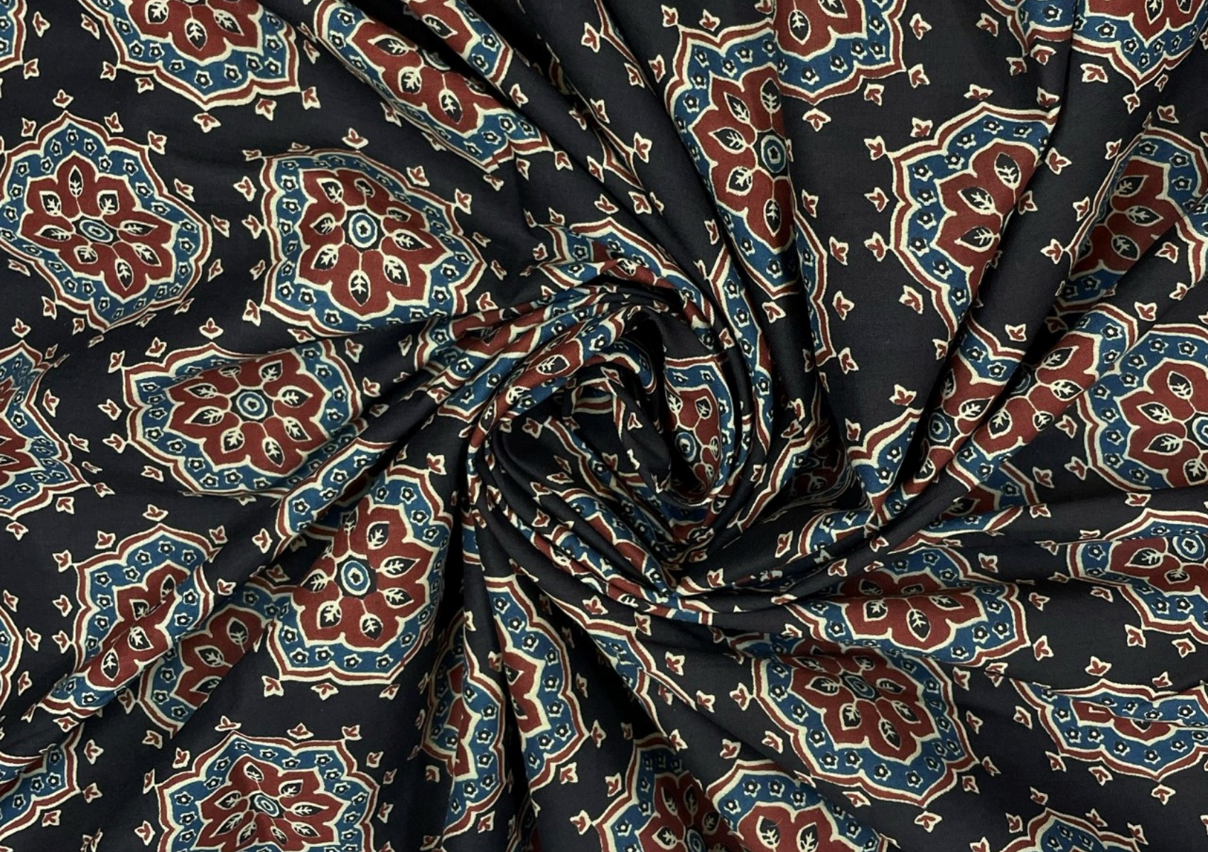 Multicolor Floral Printed Cotton Cambric Fabric - Kapda Shop