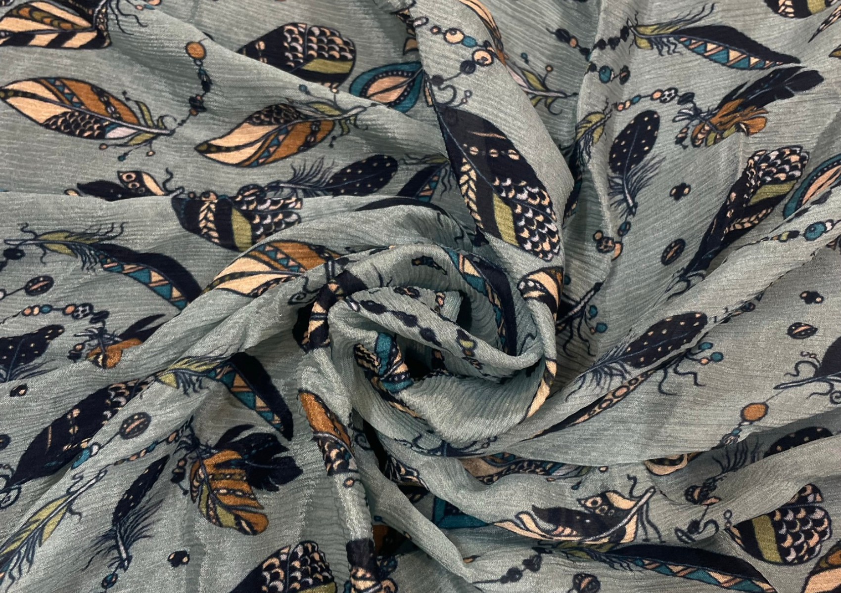 Multicolor Floral Printed Chiffon Fabric - Kapda Shop