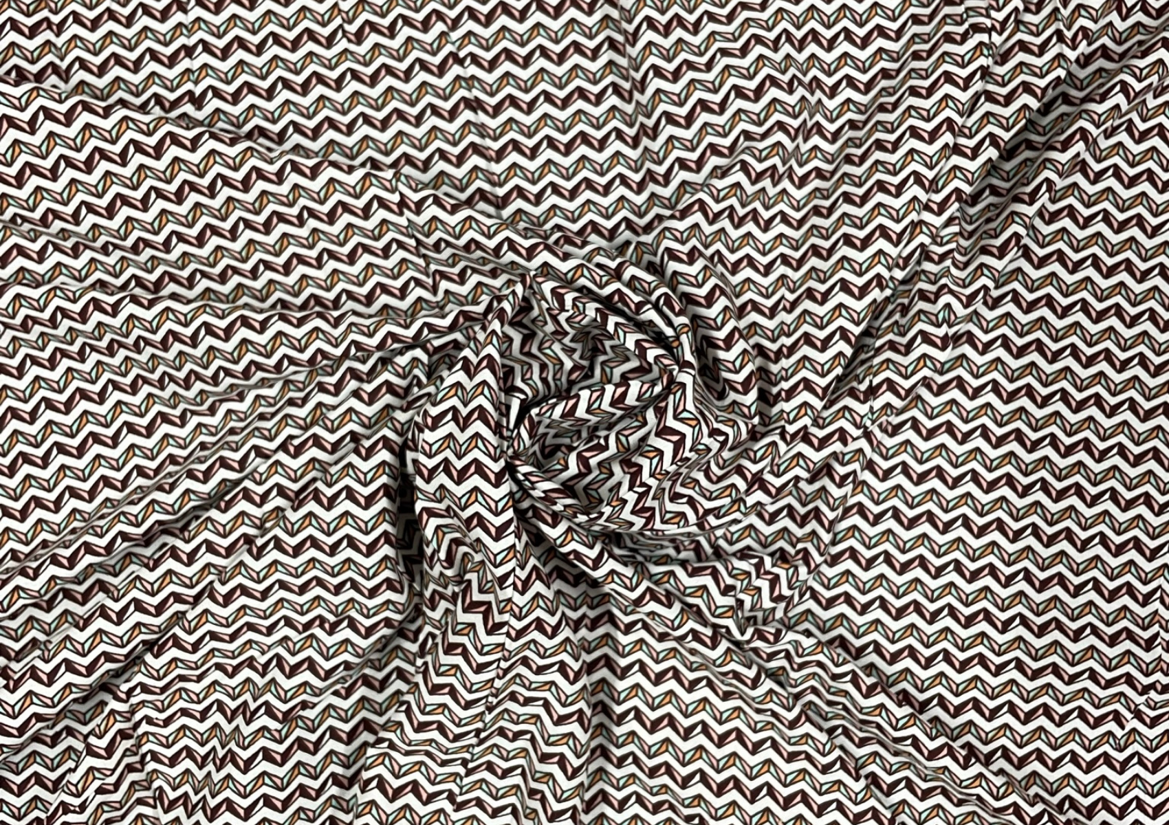 Multicolor Chevron Cotton Fabric - Kapda Shop