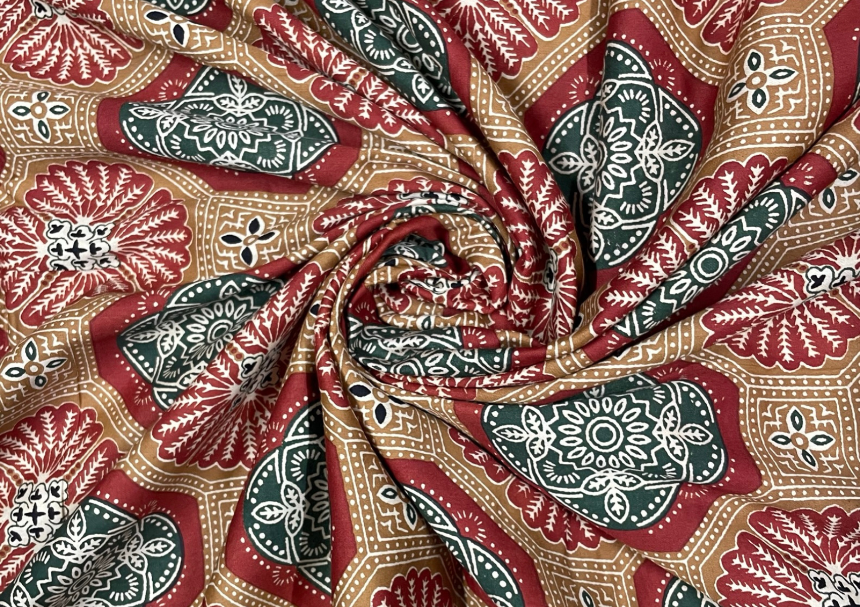 Multicolor Floral Printed Muslin Cotton Fabric - Kapda Shop