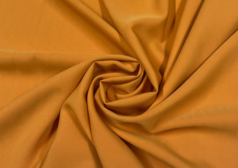 Orange Plain Banana Crepe Fabric