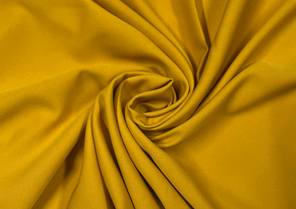 Mustard Plain Banana Crepe Fabric