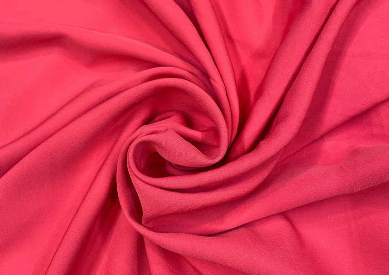 Hot Pink Plain Banana Crepe Fabric