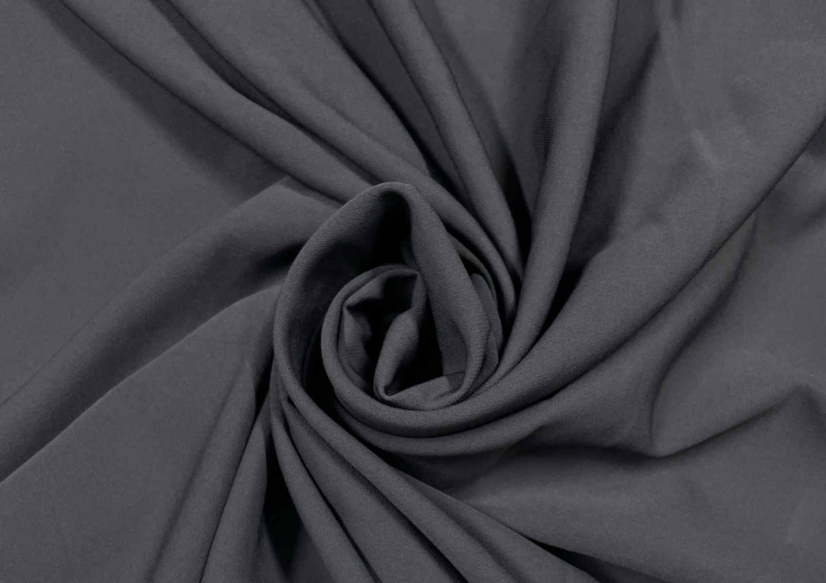Dark Grey Plain Banana Crepe Fabric - Kapda Shop