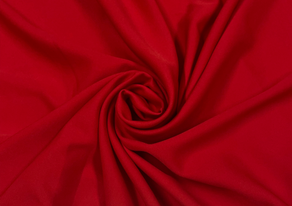 Red Plain Banana Crepe Fabric