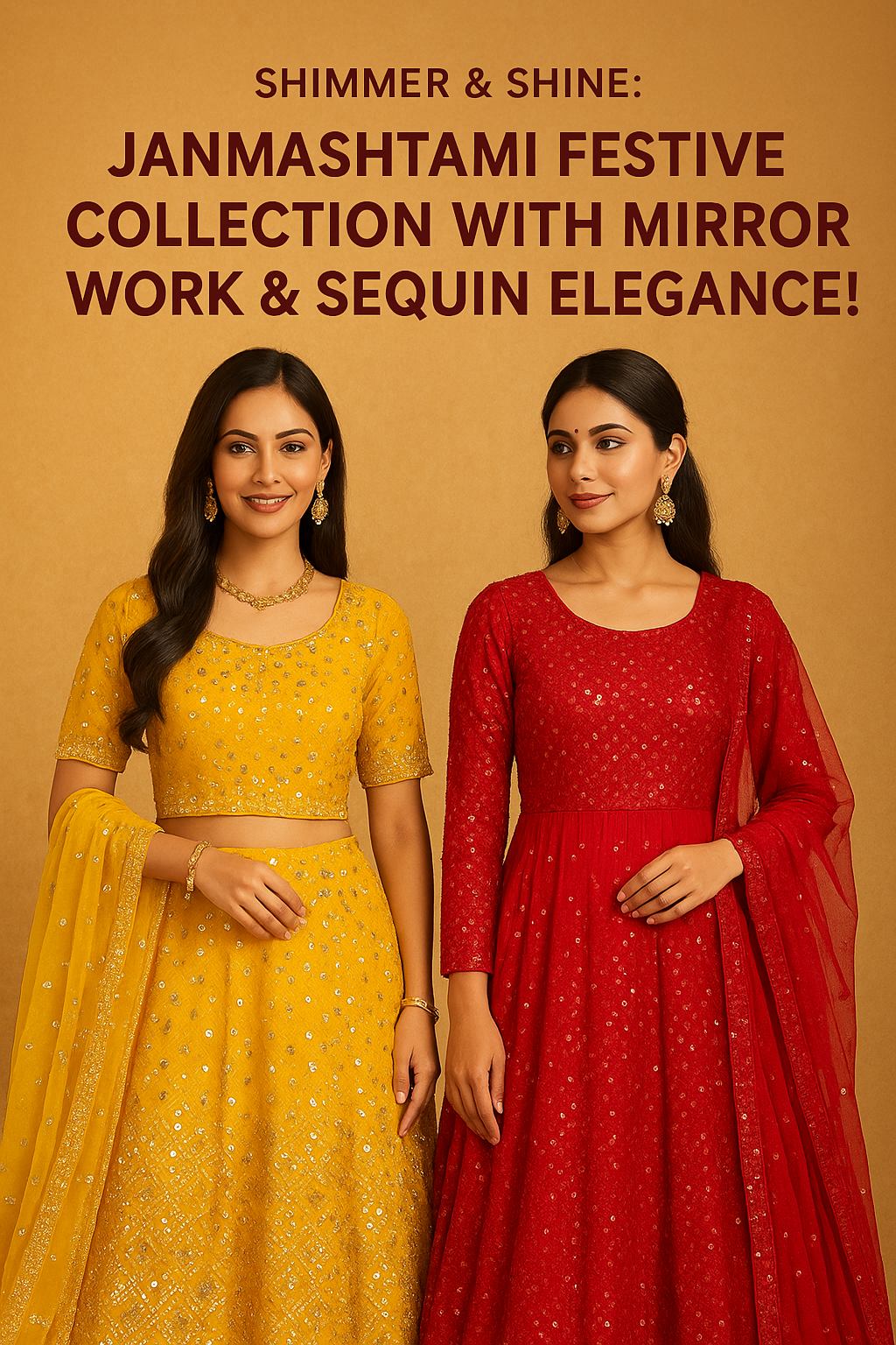 Shimmer & Shine: Janmashtami Festive Collection with Mirror Work & Sequin Elegance!