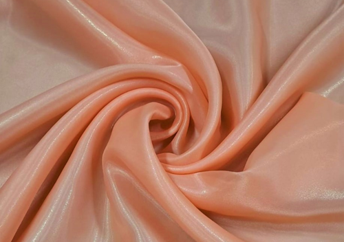 Orange Plain Shimmer Organza Fabric