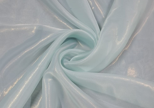 Sea Green Plain Shimmer Organza Fabric
