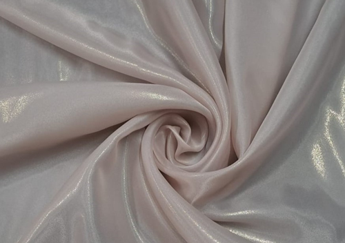Beige Plain Shimmer Organza Fabric