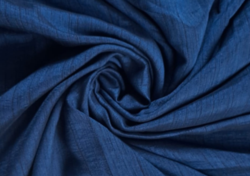 Navy Blue Plain Silk Fabric