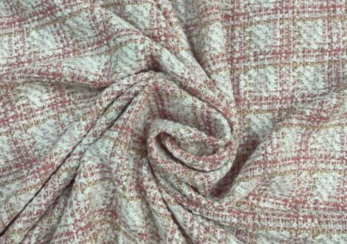 Multicolor Checks Tweed Fabric
