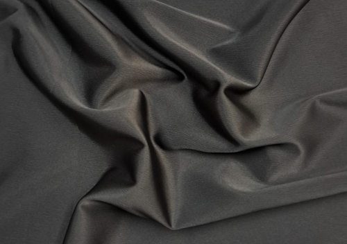 Black Plain Crepe Satin Fabric