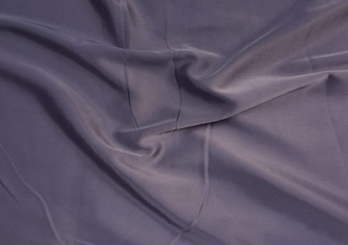 Purple Plain Crepe Satin Fabric