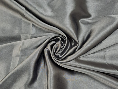 Dark Grey Plain Poly Satin Fabric