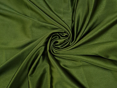 Green Plain Poly Satin Fabric