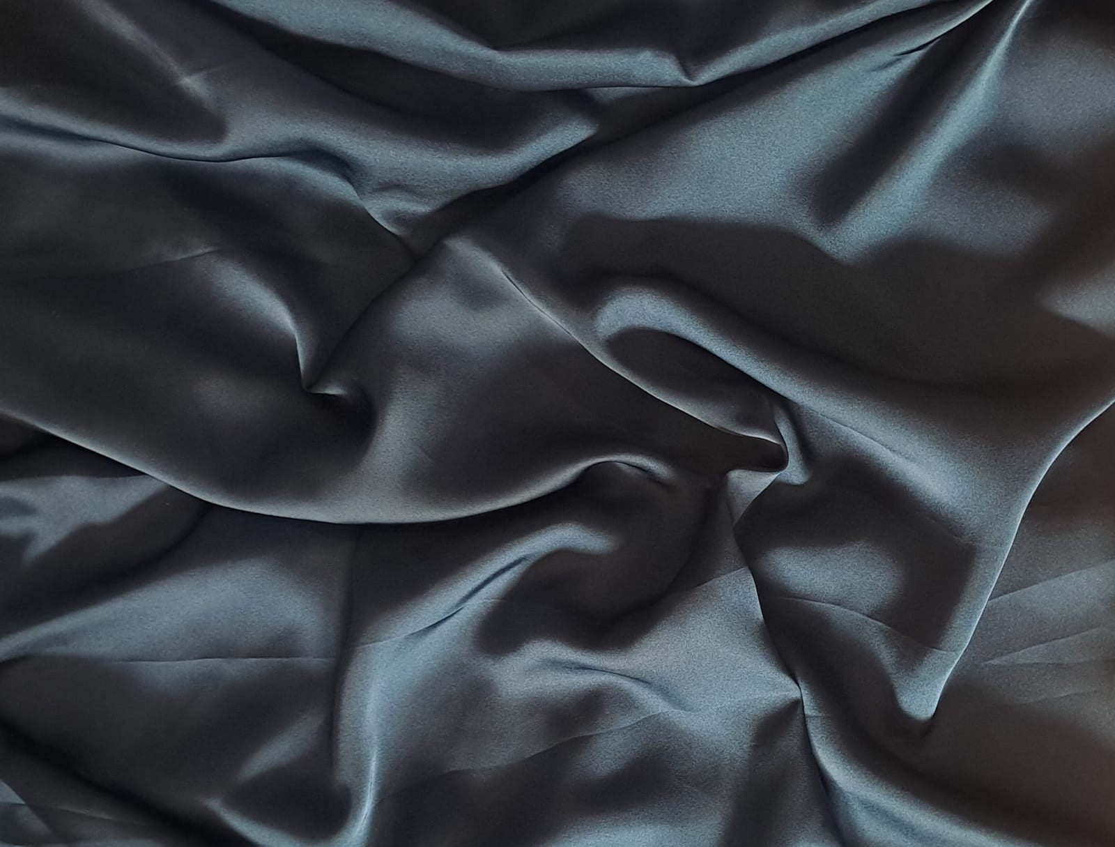 Peacock Blue Plain Armani Satin Fabric