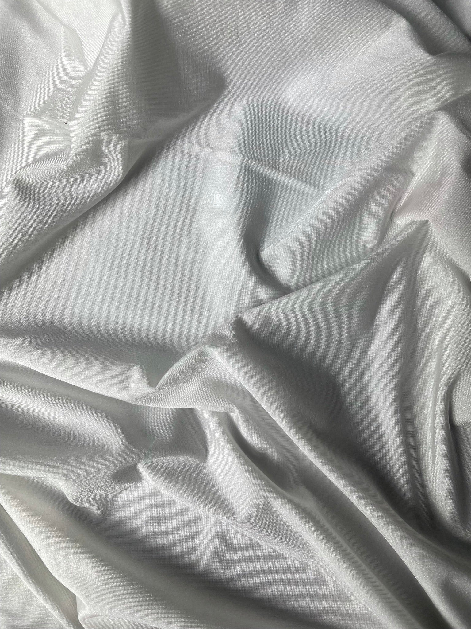 White Plain Dyeable Balloon Lycra Shine Fabric (Per Meter - Rs 0 ) KSJ