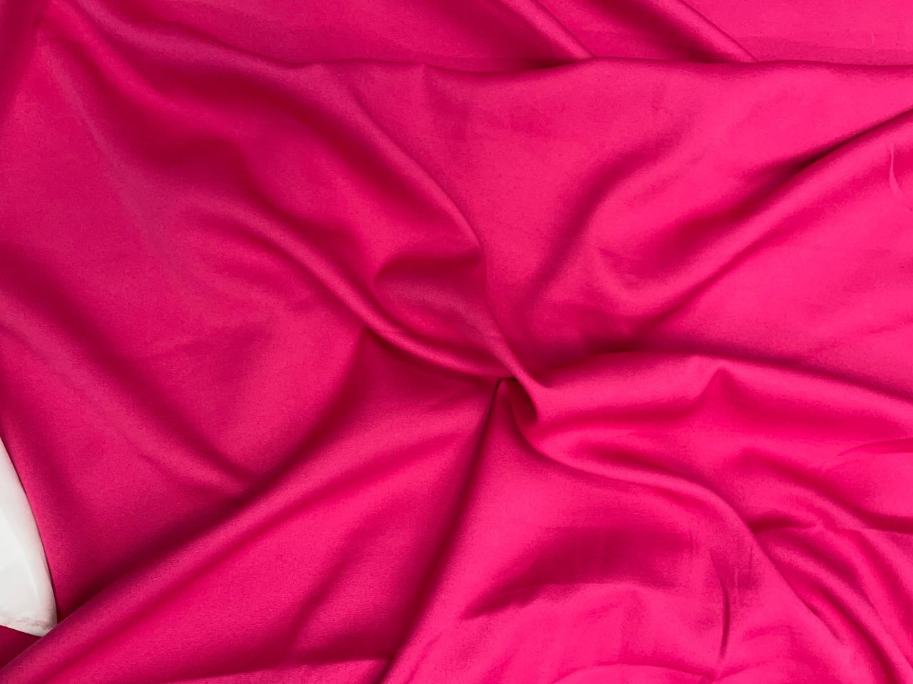 Magenta Plain Banana Crepe Fabric