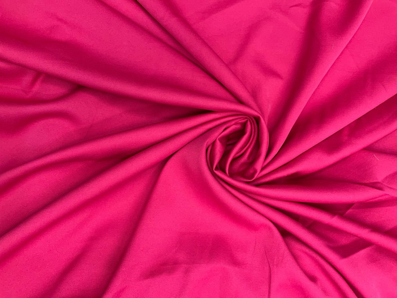 Magenta Plain Banana Crepe Fabric