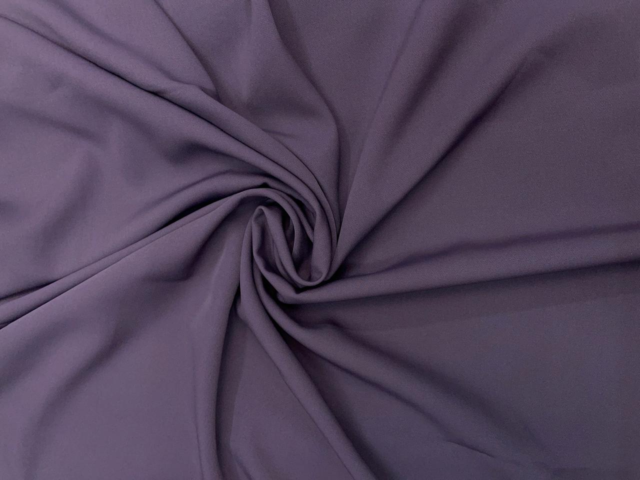 Matte Purple Plain Banana Crepe Fabric