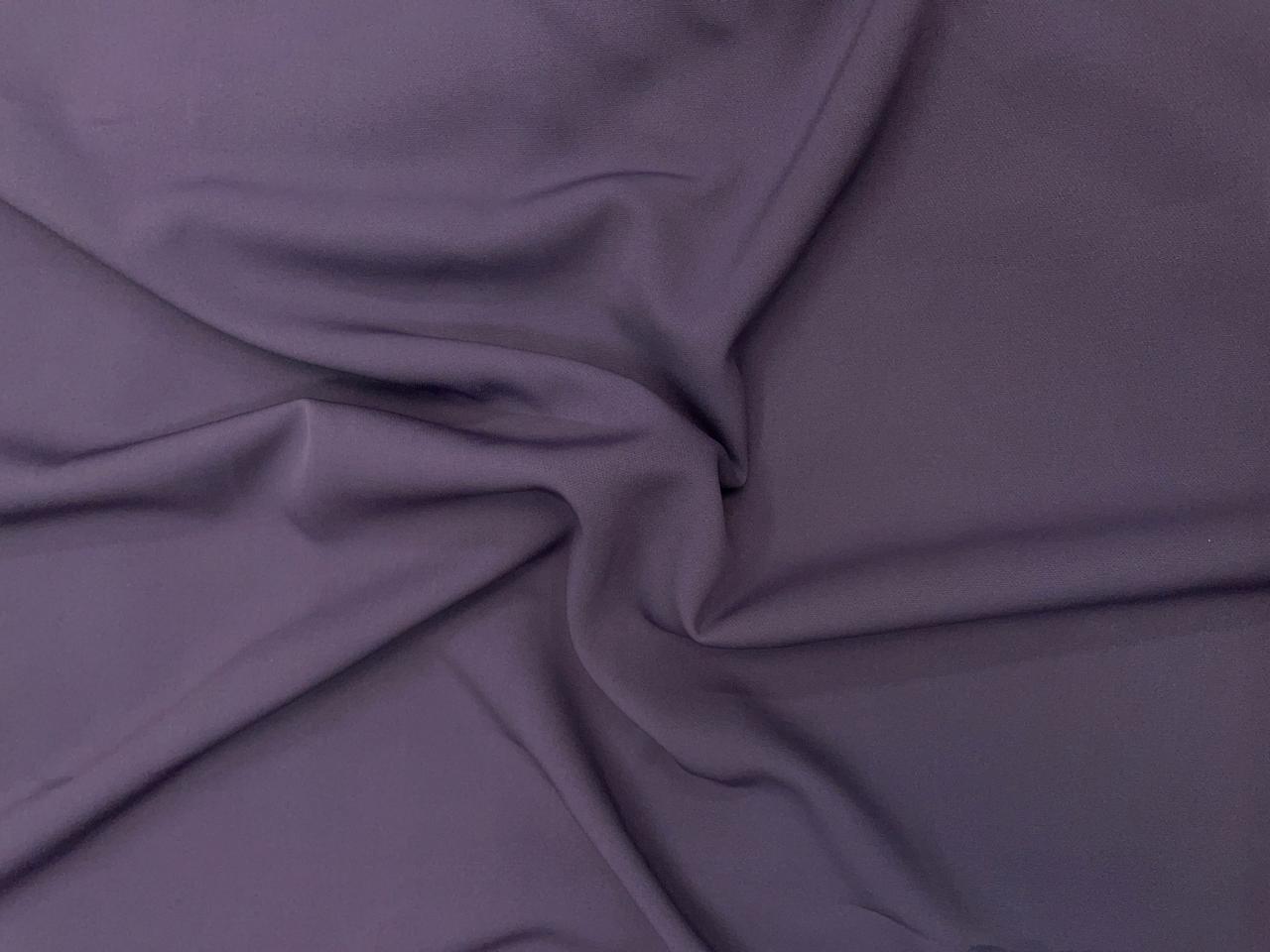 Matte Purple Plain Banana Crepe Fabric